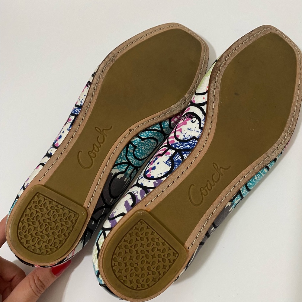 Coach Multicolor Patterned Flats - image 5